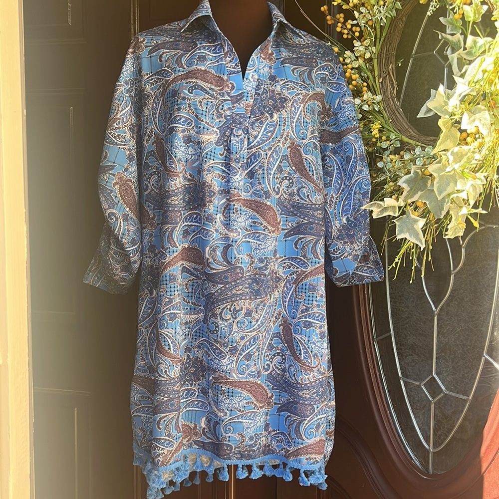 Short dress or tunic in blue size large